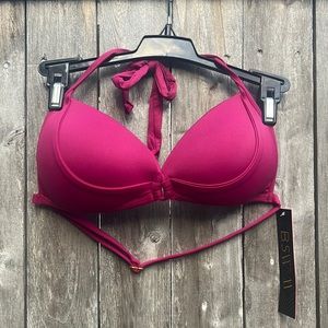 B.Swim Orchid Coco Halter Bikini Top,Size Medium,NWT